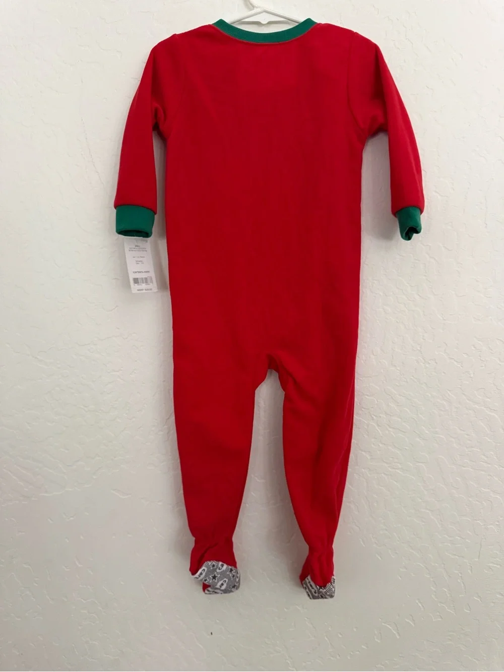 Carter's Red Footed One-Piece with Reindeer Applique